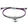 Purple Suede Bracelet with heart pendant