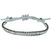 Grey Wax Cord Crystal Bracelet