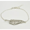 Silver Plated Chain Feather Bracelet