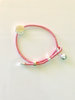Pink Cord Bracelet with Circle Charm