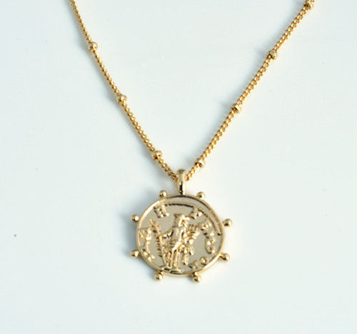 Gold Plated Roman Pendant
