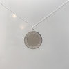 Silver  Plated Diamante Circle Pendant