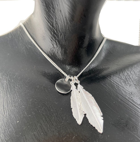 Silver Plated Leaf Pendant